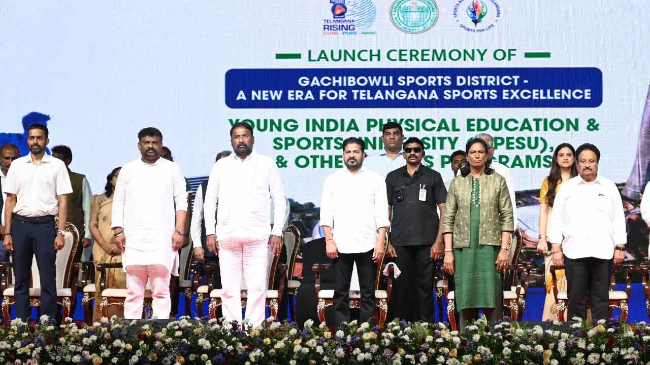 CM Revanth Reddy Inaugurates Young India Physical Education University 